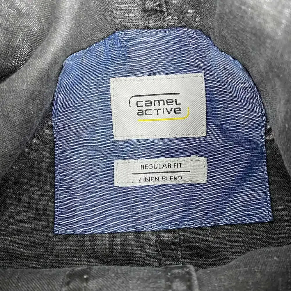 Camel Active Gray Linen Blend Shacket | OS Regular